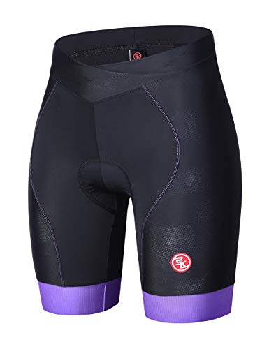 Souke Sports Short de Cyclisme 4D rembourré pour Femme XL Purple0712