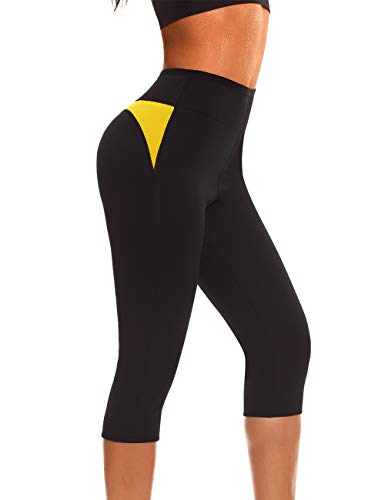 NINGMI Femmes Néoprène Sauna Minceur Legging Sudation Minceur Pantalons pour Perte De Poids Fitness Sport Gym Panty (XL)