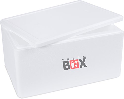 Boîte polystyrène blanc Box Boîte thermique Glacière Isotherme 59,5 x 39,5 x 32 cm – 46,59 L ISO Box