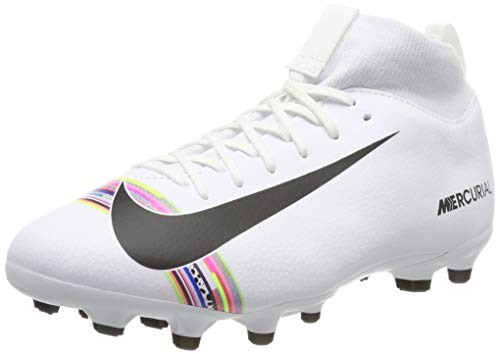 Nike Sperfly 6 Academy GS Cr7 MG, Chaussures de Football Mixte Enfant, Blanc (White/Black-Pure Platinum 109), 36 EU
