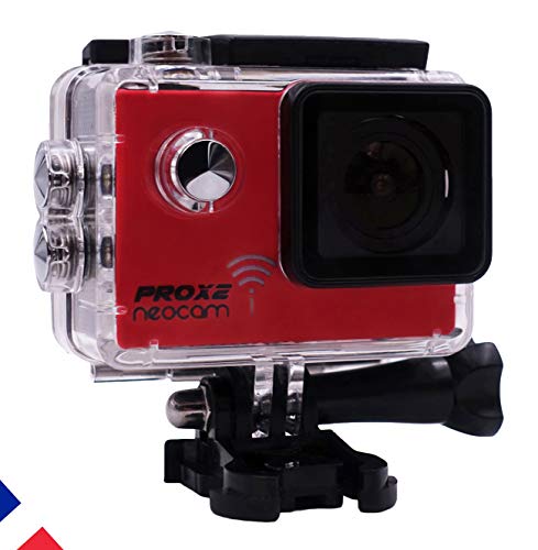 neocam PROX2 - Caméra Sport embarquée vidéo 4K24 FPS 1080p 60 FPS - Photo 20MP - Haute Performance + Kit Accessoires Compatible gopro