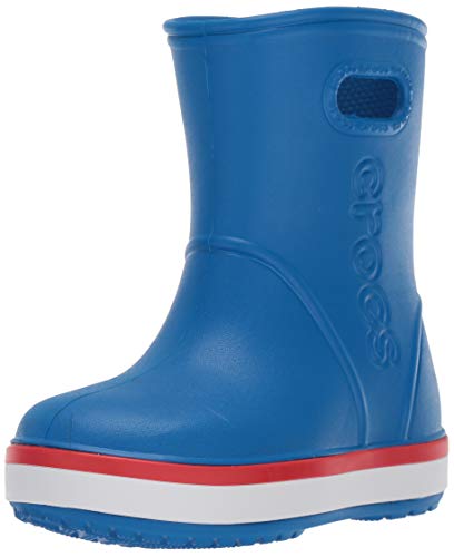 Crocs Crocband Rain Boot Kids, Bottes & Bottines de Pluie Mixte Enfant, Bleu (Bright Cobalt/Flame 4kd), 28/29 EU