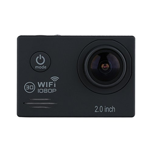 Excelvan TC-J6 Multifonction 2.0” HD WIFI Camera Sport 30M Étanche Caméra Embarquée 1080p H.264 14MP 170° Anti-bougé Noir