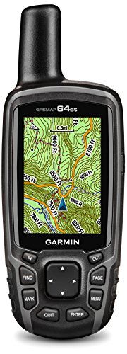 Garmin - GPSMAP 64st - GPS de Randonnée à Bouton Connecté - Compas, Altimètre Barométrique et Cartographie Préchargée - Noir/Gris