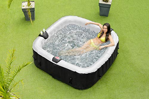 O'Spazia Carre Spa Gonflable 6 Places, Noir