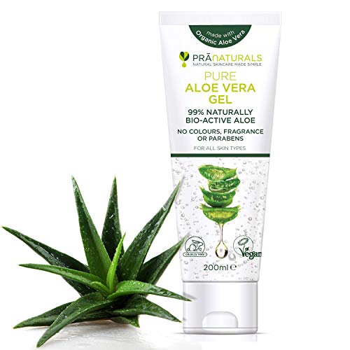 Gel à L’Aloe Vera Bioactif PraNaturals 200ml Apaisant naturel et hydratant nourrissant (Paquet de 1)
