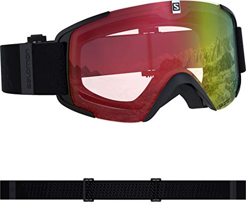Salomon, Xview Photo, Masque de ski unisexe, Noir/AW Red, L4084444100