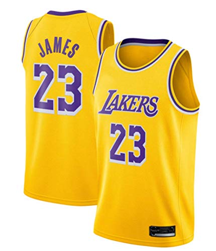 SansFin Hommes Adulte Lebron James #23 Lakers Maillot Basketball Jersey Basket Maillots de Basket Uniforme Top Nouveau Tissu Brodé