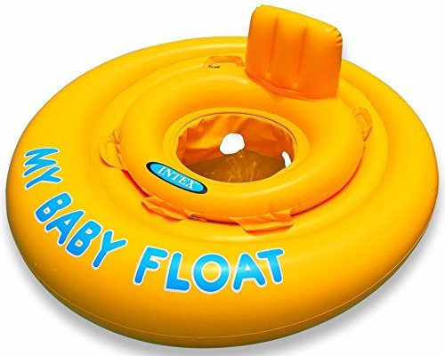 PEGANE Bouée Culotte Baby Float Gonflable Jaune pour Enfant de 6 à 12 Mois - Diamètre gonflé DE 70 cm