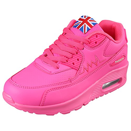 PADGENE Femme Baskets Course Gym Fitness Sport Chaussures Air Rose Taille EU 38