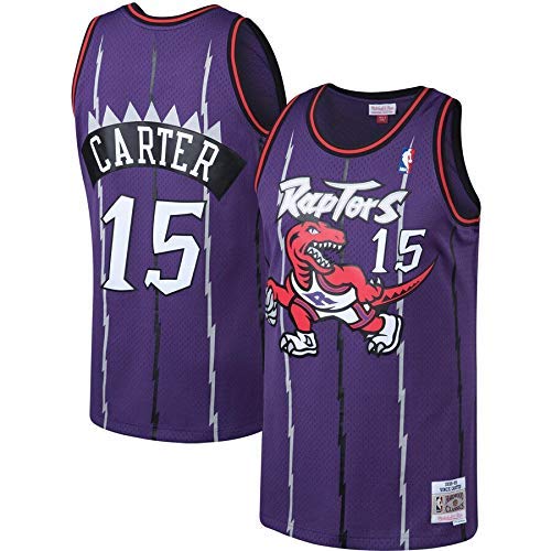 LAMBO Maillot NBA HommeToronto Raptors # 15 Vince Carter Swingman Edition Jersey, Vêtements de Sport, T-Shirt sans Manches Unisexe, Maille 2019 (Purple Vintage,XL)