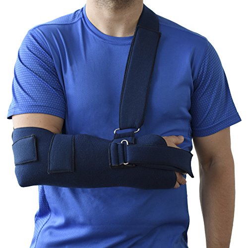 ORTONES | Écharpe de bras et d'immobilisation épaule (Taille unique) bleue.