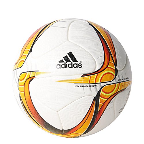 adidas UEFA Europa League OMB Ballon White/Solar Gold/Solar Red/Black/Silver Metalic Taille 5