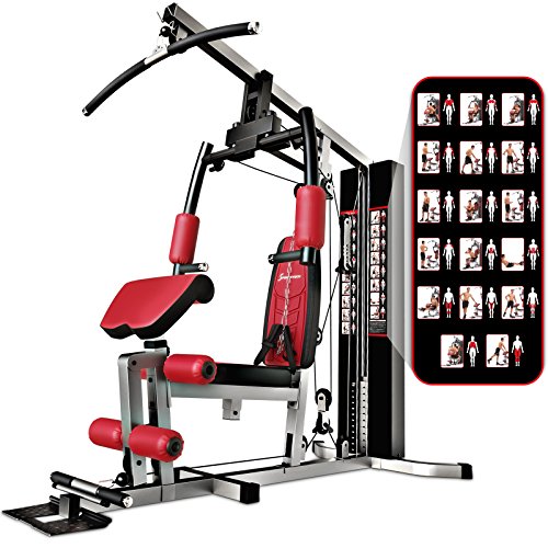 Sportstech La Station de Musculation Premium 30en1 HGX100 de pour des Variantes d'entraînement innombrables. Home-Gym Multifonction de materiaux EVA pour la Maison