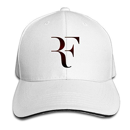 Huseki Roger Federer Sandwich Baseball Caps For Unisex Adjustable White