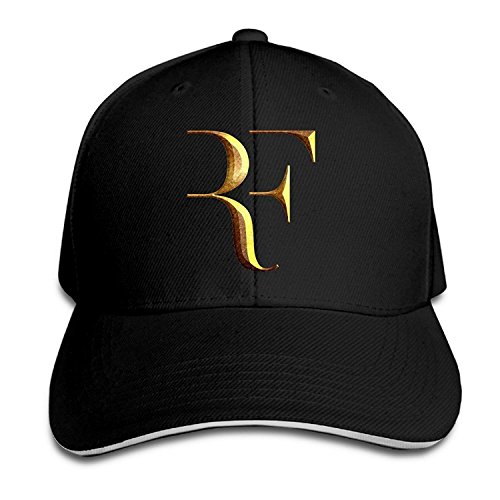 Biotio Professional Tennis Player Roger Federer Logo Sandwich Peaked Baseball Caps/Hats Adjustable For Unisex
