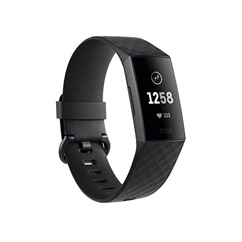 Fitbit - Charge 3 - Bracelet d’activité forme & sport : jusqu’à 7 jours d’autonomie et étanche - Aluminium Graphite / Noir