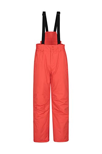 Mountain Warehouse Pantalon de Ski Dusk Short pour Homme - Salopette imperméable, Isolante, Chaude, avec Poches zippées - Vêtement de Vacances d'hiver, Snowboard Orange XS