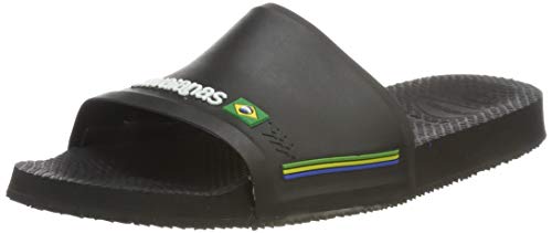 Havaianas Slide Brasil, Sandales Bout Ouvert Mixte Adulte  Noir (Black 0090) 43/44  EU