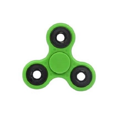 Fidget Hand Spinner - Réducteur de contrainte, Soulagement du stress, Autisme - VERT DE CHAUX AVEC ANNEAUX NOIRS