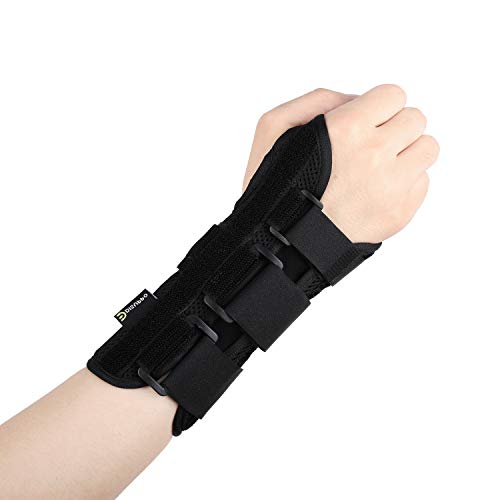 DISUPPO Attelle Médicale Poignet Orthese de Poignet pour Fractures et Entorses Supports de Poignet Soulager la Douleur Prévention des Blessures Secondaires,Attelle Poignet Sport(Droite)