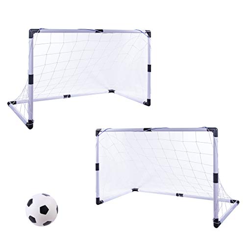 MAJOZ 2 Pièces But de Football - Soccer Cage Jouet de Football pour Enfant,92*61*48cm