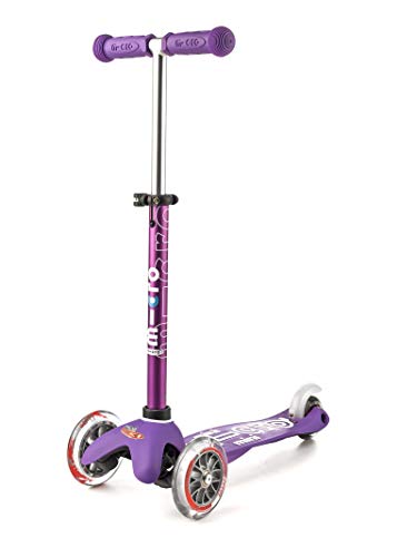 Micro Mobility - Trottinette Mini Deluxe Violet - Trottinette Enfant au Design Original - Apprentissage de l'équilibre en Douceur - De 2 à 5 Ans - Violet