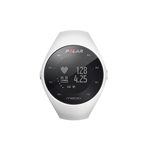 Polar - M200 - Montre Running GPS avec suivi de la Fréquence Cardiaque - Blanc - Taille M-L