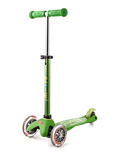 Micro Mobility - Trottinette Mini Micro Deluxe Vert - Trottinette Enfant au design original - Apprentissage de l'équilibre en douceur - De 2 à 5 ans - Vert