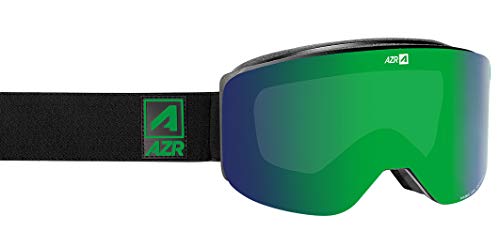 AZR - Lunettes de protection ski et snowboard GALAXY - Monture polyuréthane noire mate - Écran magnétique multicouche S3 + Écran S0 - Anti-buée - Mousse préformée OTG tri-densité - Compatibles casques