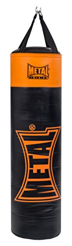 METAL BOXE Sac de Frappe Indiana 90cm Mixte Adulte, Noir/Orange