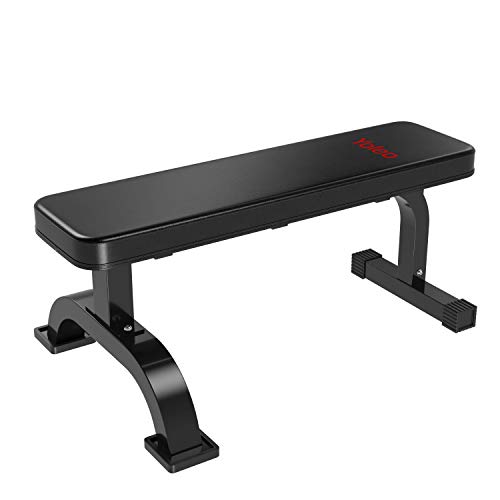 YOLEO Banc de Musculation, Banc d'haltères, Réglable en Hauteur Charge Max. 300 kg Banc Plat d'exercice, Fitness Banc (Luxueux)