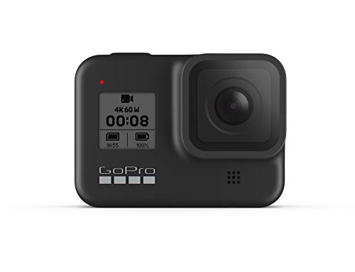 GoPro HERO8 Black - Caméra d'action numérique 4K à l'épreuve de l'eau avec stabilisation avancée, système à écran Tactile et contrôle Vocal hypersmooth - Live HD Streaming