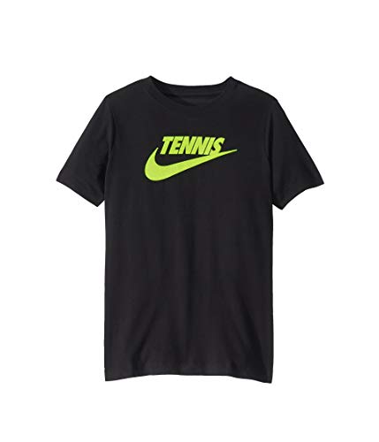 Nike YTH Nkct SS Tee Dfc Tennis GFX T-Shirt Garçon, Noir, Volt, L