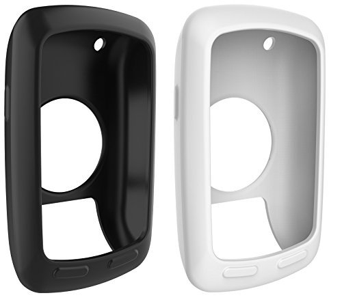 BlueBeach 2 Pièces Housse Etui Protection en silicone pour Garmin Edge 800 / 810 Ordinateur Compteurs de vélo et Approach G6 / G7/ Edge Touring / Garmin Edge Touring Plus (Noir et Blanc)