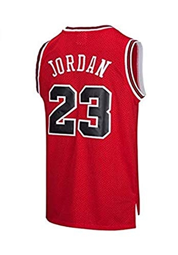 Shelfin Maillot Homme NBA Hommes Michael Jordan # 23 Maillot De Basketball Chicago Bulls Rétro Fitness Débardeur Sports Top M-XXL (Color : Red, Size : M)