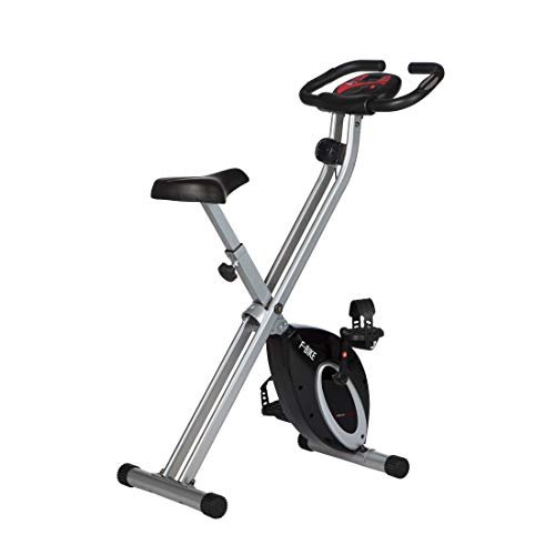 Ultrasport Vélo d'appartement F-Bike , Vélo de fitness pliable avec console et détecteurs manuels de pouls, Mixte adulte, Noir, Taille unique