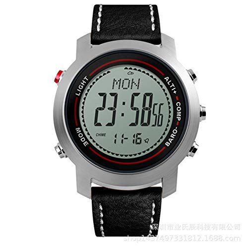 HS-wtyu04 Smart Watch, Bracelet en Cuir, Pression d'air, Boussole et Toise, IP67 étanche, adapté pour Les Sports en Plein air, Escalade, etc.