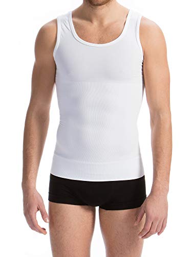 Farmacell Man 417 (Blanc, M) Débardeur Gainant Sculptant Homme en Coton