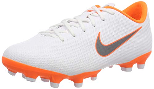 Nike Mercurial Vapor XII Academy MG Junior, Chaussures de Football Mixte Enfant, Blanc (White/Chrome-Total O 107), 38.5 EU