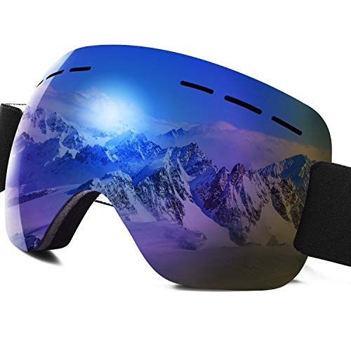 PHYLES Lunettes de Ski, Masques Snowboard pour Adultes et Enfants - Protection UVA 100%