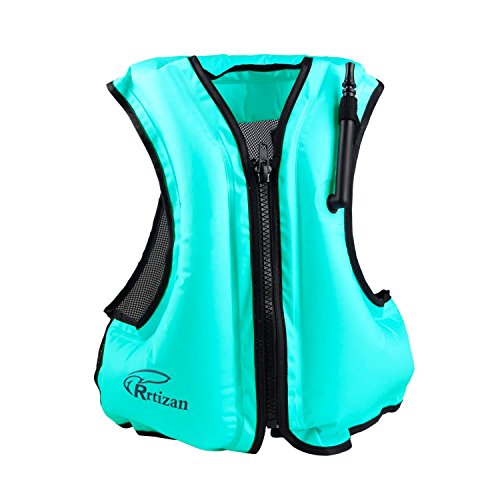 Rrtizan Adulte Unisexe Portable Gonflable Tuba Gilet pour la plongée en Toute sécurité, Convient pour 30-120KG