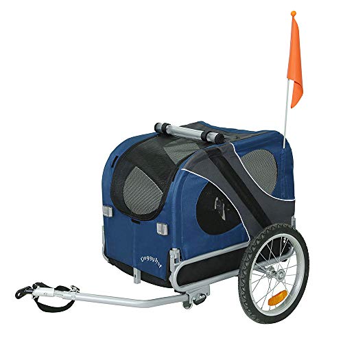 DOGGYHUT Remorque de vélo pour chien BLEU 10115-02