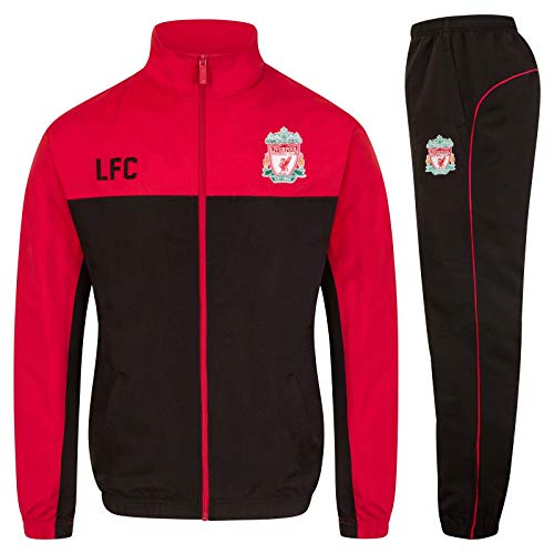 Liverpool FC officiel - Lot veste et pantalon de survêtement thème football - garçon - Rouge - 12-13 ans