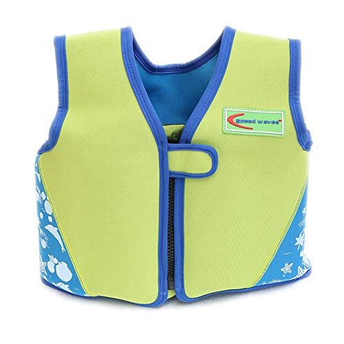 Ruiuzi Gilet de plongée Costume Flottant bébé Bébé Gilet Gilet de Flotteur pour Enfants， Aides à la flottabilité pour Les Sports Nautiques (Vert, S（7-13kg Height 85-100cm）)