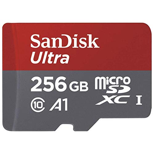 SanDisk - SDSQUAR-256G-GN6MA - Carte Mémoire MicroSDHC Ultra 256GB avec Vitesse de Lecture Allant jusqu'à 100MB/S, Classe 10 (Nouvelle Version)