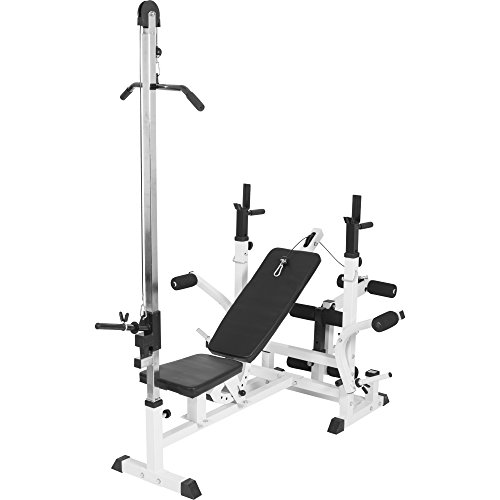 Gorilla Sports Banc de Musculation Universel Complet (Banc + Option poulie)