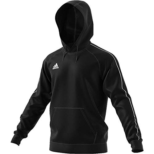 adidas Core 18 Hoody Sweat-Shirt à Capuche Homme, Black/White, FR : L (Taille Fabricant : L)