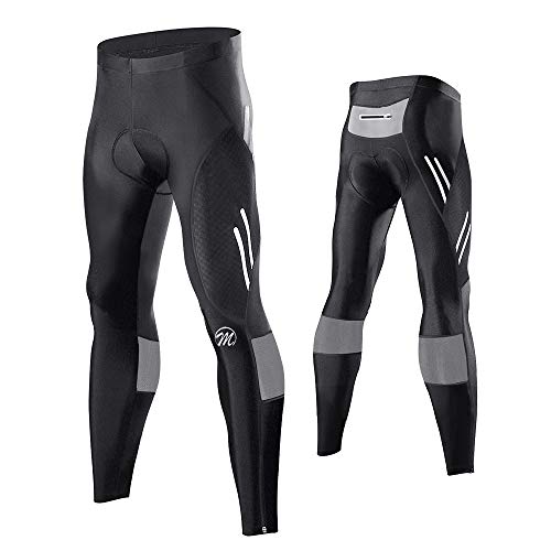 MEETWEE Cyclisme Pantalons Homme, Respirant 3D Gel Silicone Long Bike Compression Leggings Cycliste Pantalon de Vélo Pantalon