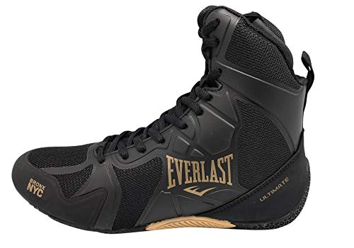 Everlast P00001078 Chaussures de Boxe pour Adulte Unisexe - Noir - Noir/Or, 41 EU